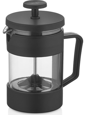 Gökcan Home French Press & Kapaklı Kahve Bardağı & Kupa Bardak Hediye Seti