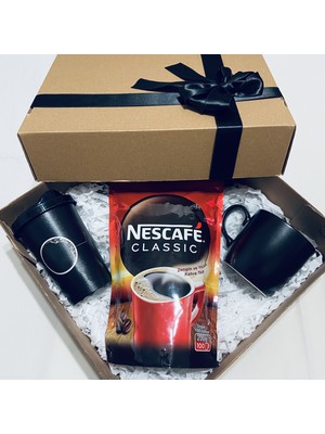 Gökcan Home Nescafe 200 Gr & Kapaklı Kahve Bardağı & Kupa Bardak Hediye Seti