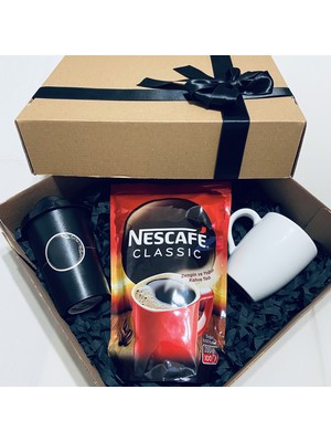 Gökcan Home Nescafe 200 Gr & Kapaklı Kahve Bardağı & Kupa Bardak Hediye Seti