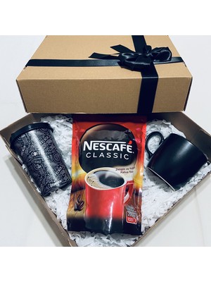 Gökcan Home Nescafe 200 Gr & Kapaklı Kahve Bardağı & Kupa Bardak Hediye Seti