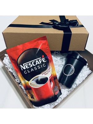 Gökcan Home Nescafe 200 Gr & Kapaklı Kahve Bardağı Hediye Seti