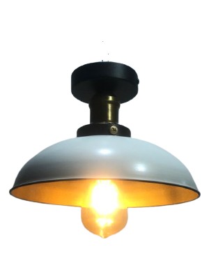 My Light Concept Mylights Retro  Rustik  Beyaz  Içi Altın  Metal Plofonyer Avize