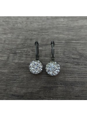 Hd Marketim Şambala Model Swarovski Taşlı Beyaz Sallantılı Küpe