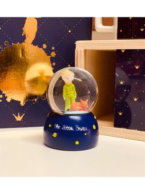 Hediye Filesi Mini Boy Küçük Prens Kar Küresi Işıklı 6.5 cm