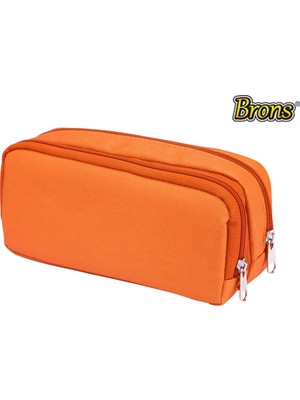 Brons BR-3100 Kalem Kutu 2 Bölmeli Turuncu