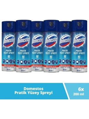 Domestos Pratik Yüzey Spreyi 200 ml x 6 Adet
