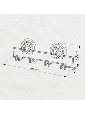 Tekno-tel Vakumlu 4'lü Banyo Mutfak Vestiyer Askısı Krom DM244