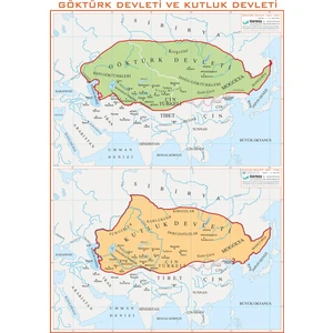 Gürbüz Yayınları Asya’da Göktürk ve Kutluk Devletleri 70 x 100 cm
