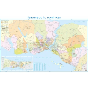 Gürbüz Yayınları Istanbul Il Haritası 70 x 100 cm