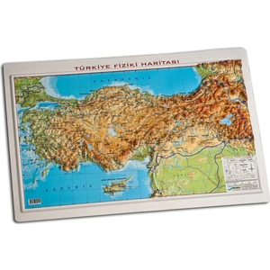 Gürbüz Yayınları 35x50 cm Kabartma Türkiye Fiziki Haritası Üç Boyutlu Kırtasiye Ürünü