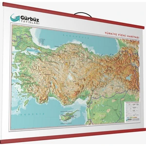 Gürbüz Yayınları Kabartma Türkiye Fiziki 70 x 100 cm