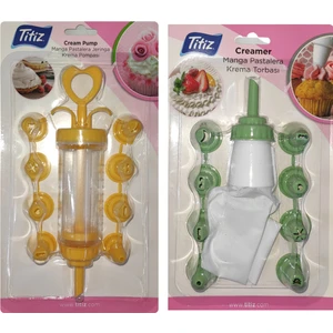 Krema Pompası + Krema Torbası 2'li
