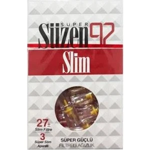 Süzen 92 Sigara Ağızlık Filtresi Slim 27'li