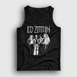 Unisex Siyah Band Led Zeppelin Atlet