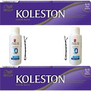 Koleston Tüp Saç Boyası Koyu Kumral 6/0 x 2 li + Akos 30 Volume Oksidan 2 li