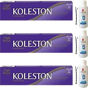 Koleston Tüp Saç Boyası Kızıl Büyü 55/46 x 3 lü + Akos 30 Volume Oksidan 3 lü