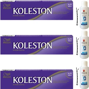 Koleston Tüp Saç Boyası Kahve 4/0 x 3 lü + Akos 30 Volume Oksidan 3 lü