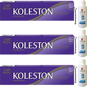 Koleston Tüp Saç Boyası Çikolata Kahve 6/7 x 3 lü + Akos 30 Volume Oksidan 3 lü