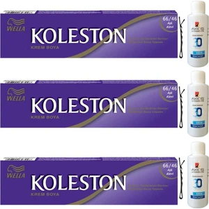 Koleston Tüp Saç Boyası Aşk Alevi 66/46 x 3 lü + Akos 30 Volume Oksidan 3 lü