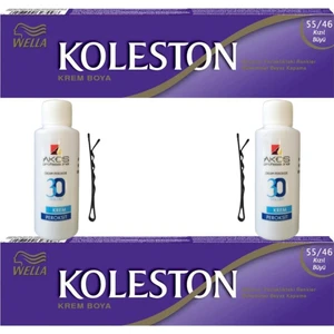 Koleston Tüp Saç Boyası Kızıl Büyü 55/46 x 2 li + Akos 30 Volume Oksidan 2 li