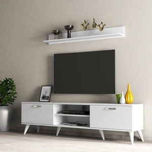 Mega 180'li L Raflı Tv Ünitesi Beyaz - TVU0101