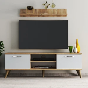 Safir 138 Lik L Raflı Tv Ünitesi Çam - Beyaz  - TVU0403