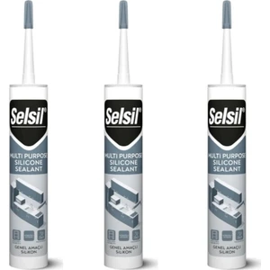 Genel Amaçlı Şeffaf Silikon 280 gr  3 Adet