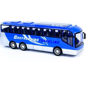 Pasifik Toys Sürtmeli Mavi Oyuncak Otobüs