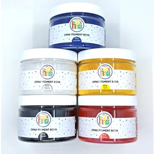 Epoksi Reçine Pigment Opak Toz Boya 5 Ana Renk Büyük Set 210 gr