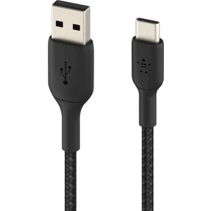 Belkin Type-C Örgülü Data ve Hızlı Şarj Kablo 2m Siyah CAB002BT2MBK