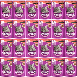 4770608239138 Whiskas Pouch Sığır Etli Kedi Maması 85 gr x 24 Adet