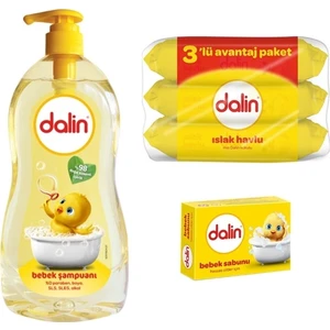 Bebek Şampuanı 700 ml + Dalin Bebek Sabunu Klasik 100GR + Dalin 3X56 Islak Havlu