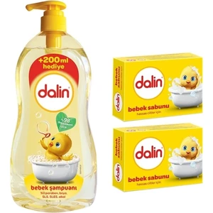 Bebek Şampuanı Klasik 900 ml + Dalin Bebek Sabunu Klasik 2X100GR
