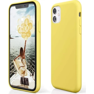 Bilişim Aksesuar Apple iPhone 11 Kılıf Liquid Lansman Silikon Sarı
