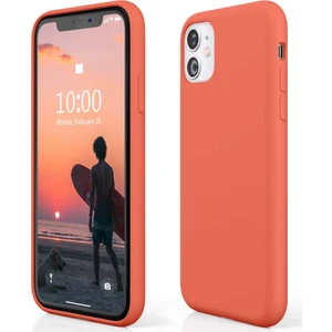 Bilişim Aksesuar Apple iPhone 11 Kılıf Liquid Lansman Silikon Turuncu