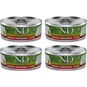 N&d Prime Kitten 4 Adet Tavuk Etli Narlı Yavru Yaş Mama 80 gr