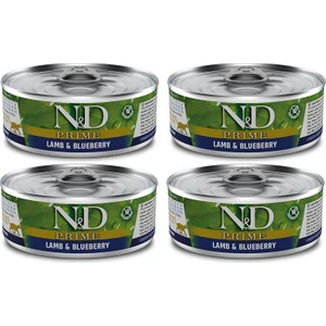 N&d Prime Tahılsız 4 Adet Kuzu Yaban Mersini Yetişkin Yaş Mama 80 gr