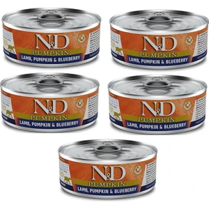N&d Pumpkin 5 Adet Balkabağı Kuzu Yaban Mersin Yetişkin Yaş Mama 80 gr