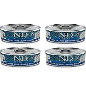 N&d Ocean Kitten 4 Adet Ton Karides Balkabağı Yavru Yaş Mama 80GR