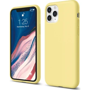 Apple iPhone 11 Pro Max Kılıf Liquid Lansman Silikon Sarı