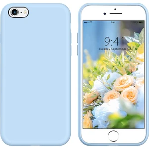 Bilişim Aksesuar Apple iPhone 6 Plus Kılıf Liquid Lansman Silikon Açık Mavi