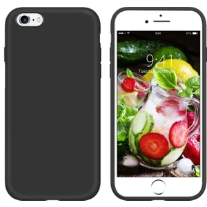 Bilişim Aksesuar Apple iPhone 6 Plus Kılıf Liquid Lansman Silikon Siyah