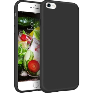 Bilişim Aksesuar Apple iPhone 6s Kılıf Liquid Lansman Silikon Siyah