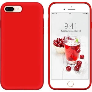 Apple iPhone 7 Plus Kılıf Liquid Lansman Silikon Kırmızı