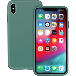 Bilişim Aksesuar Apple iPhone x Kılıf Liquid Lansman Silikon Haki