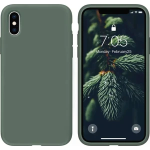 Bilişim Aksesuar Apple iPhone Xs Max Kılıf Liquid Lansman Silikon Haki