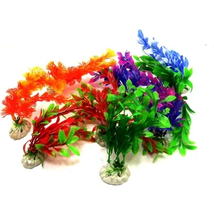 Plastik Yapay Akvaryum Bitkisi 16 cm 12 Adet