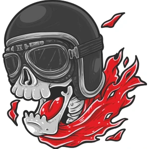 Sticker Atölyesi Kask Kurukafa Sticker - 13102