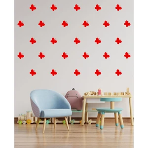 Uçan Kelebekler Dekoratif Duvar Sticker Kırmızı (7 cm 60 Adet) Ths-03-01-07