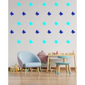 Uçan Kelebekler Dekoratif Duvar Sticker Mavi Açıkmavi (7 cm 60 Adet) Ths-03-01-18